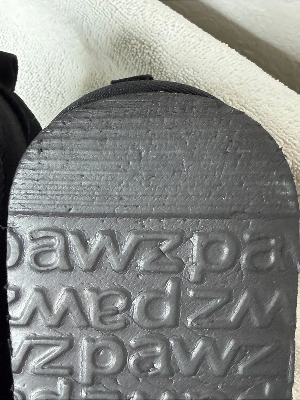 PAWZ Black Suede Ankle Slippers Boots w/ Faux Fur Lining & Buckle Size 10